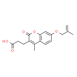 3-{4-Methyl-7-[(2-methylprop-2-en-1-yl)oxy]-2-oxo-2H-chromen-3-yl}propanoic acid结构式