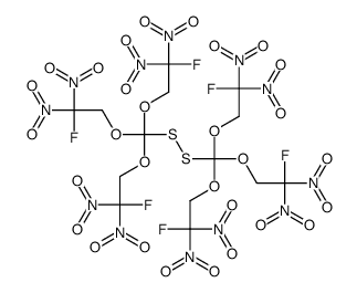 2-[bis(2-fluoro-2,2-dinitroethoxy)-[tris(2-fluoro-2,2-dinitroethoxy)methyldisulfanyl]methoxy]-1-fluoro-1,1-dinitroethane Structure