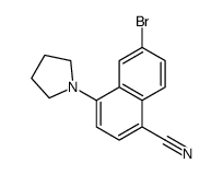 6-bromo-4-pyrrolidin-1-ylnaphthalene-1-carbonitrile结构式