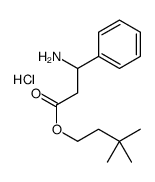 3,3-dimethylbutyl 3-amino-3-phenylpropanoate,hydrochloride结构式