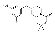 3-(4-BOC-PIPERAZIN-1-YL-METHYL)-5-FLUOROANILINE structure