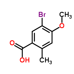 5-Bromo-4-methoxy-2-methylbenzoic acid结构式