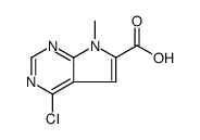 7H-Pyrrolo[2,3-d]pyrimidine-6-carboxylic acid, 4-chloro-7-methyl structure