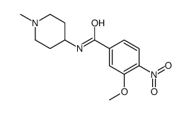 3-methoxy-N-(1-methylpiperidin-4-yl)-4-nitrobenzamide structure