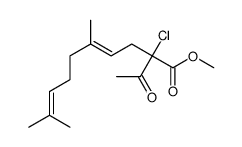 methyl 2-acetyl-2-chloro-5,9-dimethyldeca-4,8-dienoate Structure