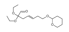 2,2-diethoxy-7-(oxan-2-yloxy)hept-4-enal结构式