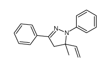 5-ethenyl-5-methyl-1,3-diphenyl-4H-pyrazole结构式