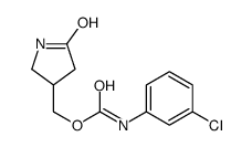 (5-oxopyrrolidin-3-yl)methyl N-(3-chlorophenyl)carbamate Structure