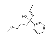 (E)-7-methoxy-4-phenylhept-2-en-4-ol结构式