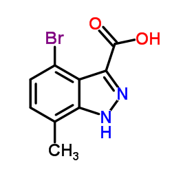 4-Bromo-7-methyl-3-indazolecarboxylic acid Structure
