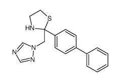 2-(4-phenylphenyl)-2-(1,2,4-triazol-1-ylmethyl)-1,3-thiazolidine结构式