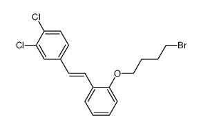 4-{(E)-2-[2-(4-Bromo-butoxy)-phenyl]-vinyl}-1,2-dichloro-benzene Structure