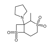 2-methyl-1-pyrrolidin-1-yl-3,7-dithiabicyclo<4.2.0>octane 3,3,7,7-tetraoxide结构式