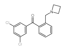 2'-AZETIDINOMETHYL-3,5-DICHLOROBENZOPHENONE结构式