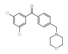 3,5-DICHLORO-4'-MORPHOLINOMETHYL BENZOPHENONE结构式