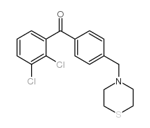2,3-DICHLORO-4'-THIOMORPHOLINOMETHYL BENZOPHENONE结构式
