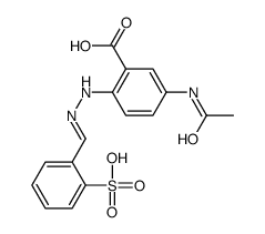 5-acetamido-2-[2-[(2-sulfophenyl)methylidene]hydrazinyl]benzoic acid结构式