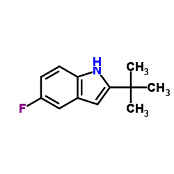 5-Fluoro-2-(2-methyl-2-propanyl)-1H-indole Structure