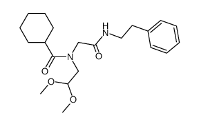 N-(2,2-dimethoxyethyl)-N-(2-oxo-2-(2-phenethylamino)-ethyl)cyclohexanecarboxamide Structure