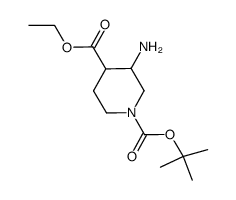 3-amino-piperidine-1,4-dicarboxylic acid 1-tert-butyl ester 4-ethyl ester Structure