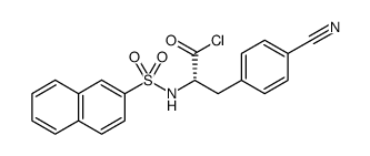 Benzenepropanoyl chloride, 4-cyano-α-[(2-naphthalenylsulfonyl)amino]-, (αS)结构式