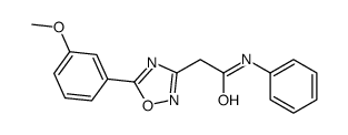 2-[5-(3-Methoxyphenyl)-1,2,4-oxadiazol-3-yl]-N-phenylacetamide结构式