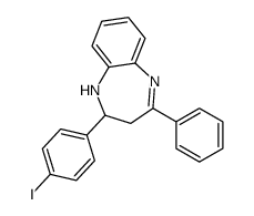 2-(4-iodophenyl)-4-phenyl-2,3-dihydro-1H-1,5-benzodiazepine结构式