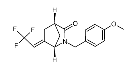 (E)-(1S,4S)-2-(4-methoxybenzyl)-6-(2,2,2-trifluoroethylidene)-2-azabicyclo[2.2.1]heptan-3-one Structure