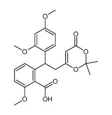 2-[1-(2,4-dimethoxy-phenyl)-2-(2,2-dimethyl-6-oxo-6H-[1,3]dioxin-4-yl)-ethyl]-6-methoxy-benzoic acid Structure