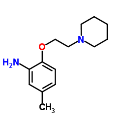 5-Methyl-2-[2-(1-piperidinyl)ethoxy]aniline结构式