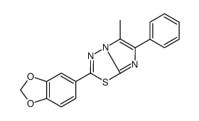 2-(1,3-benzodioxol-5-yl)-5-methyl-6-phenylimidazo[2,1-b][1,3,4]thiadiazole结构式