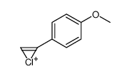 2-(4-methoxyphenyl)-1-chloroniacycloprop-2-ene Structure