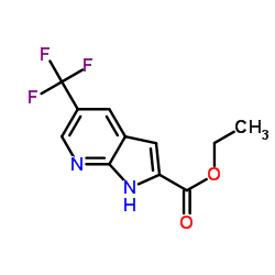 Ethyl 5-(trifluoromethyl)-1H-pyrrolo[2,3-b]pyridine-2-carboxylate structure