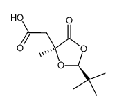 ((2S,4S)-2-tert-butyl-4-methyl-5-oxo-1,3-dioxolan-4-yl)acetic acid Structure