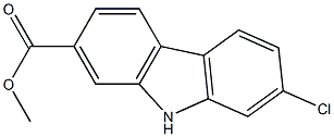7-Chloro-9H-carbazole-2-carboxylic acid Methyl ester结构式