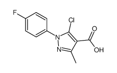 5-Chloro-1-(4-fluorophenyl)-3-methyl-1H-pyrazole-4-carboxylic aci d structure