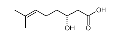 (3R)-7-methyl-3-hydroxyoct-6-enoic acid Structure