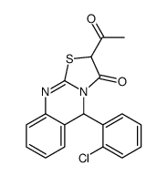 2-acetyl-5-(2-chlorophenyl)-5H-[1,3]thiazolo[2,3-b]quinazolin-3-one结构式
