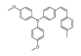 N,N-bis(4-methoxyphenyl)-4-[2-(4-methylphenyl)ethenyl]aniline结构式