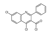 4,7-dichloro-2-phenylquinoline-3-carbonyl chloride结构式