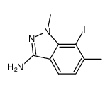 7-iodo-1,6-dimethyl-1H-indazol-3-amine Structure