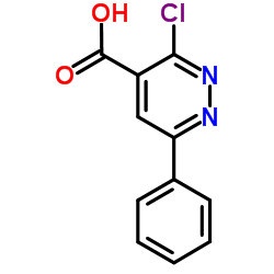 3-Chloro-6-phenyl-4-pyridazinecarboxylic acid结构式