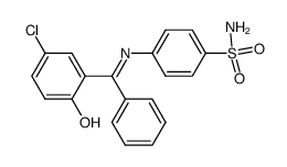 α-phenyl-4-(5'-chloro-2'-hydroxy benzal amino)benzene sulphonamide结构式