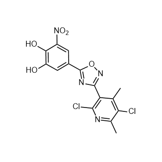 5-(3-(2,5-Dichloro-4,6-dimethylpyridin-3-yl)-1,2,4-oxadiazol-5-yl)-3-nitrobenzene-1,2-diol Structure