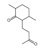 3,6-dimethyl-2-(3-oxobutyl)cyclohexan-1-one Structure