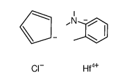 {(cyclopentadienyl)2(o-dimethylaminobenzyl)HfCl}结构式