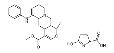 methyl 16,17-didehydro-19α-methyloxayohimban-16-carboxylate, compound with 5-oxo-L-proline (1:1)结构式
