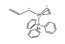 (η3-allyl)(η1-allyl)(triphenylhosphine)platinum(II) Structure