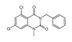 3-benzyl-5,7-dichloro-1-methyl-1H-quinazoline-2,4-dione结构式