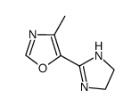 5-(4,5-dihydro-1H-imidazol-2-yl)-4-methyloxazole结构式